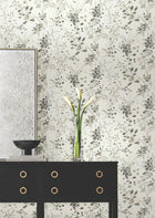 Candice Olson Spring Whispers Charcoal Decadence Wallpaper by York Wallcoverings