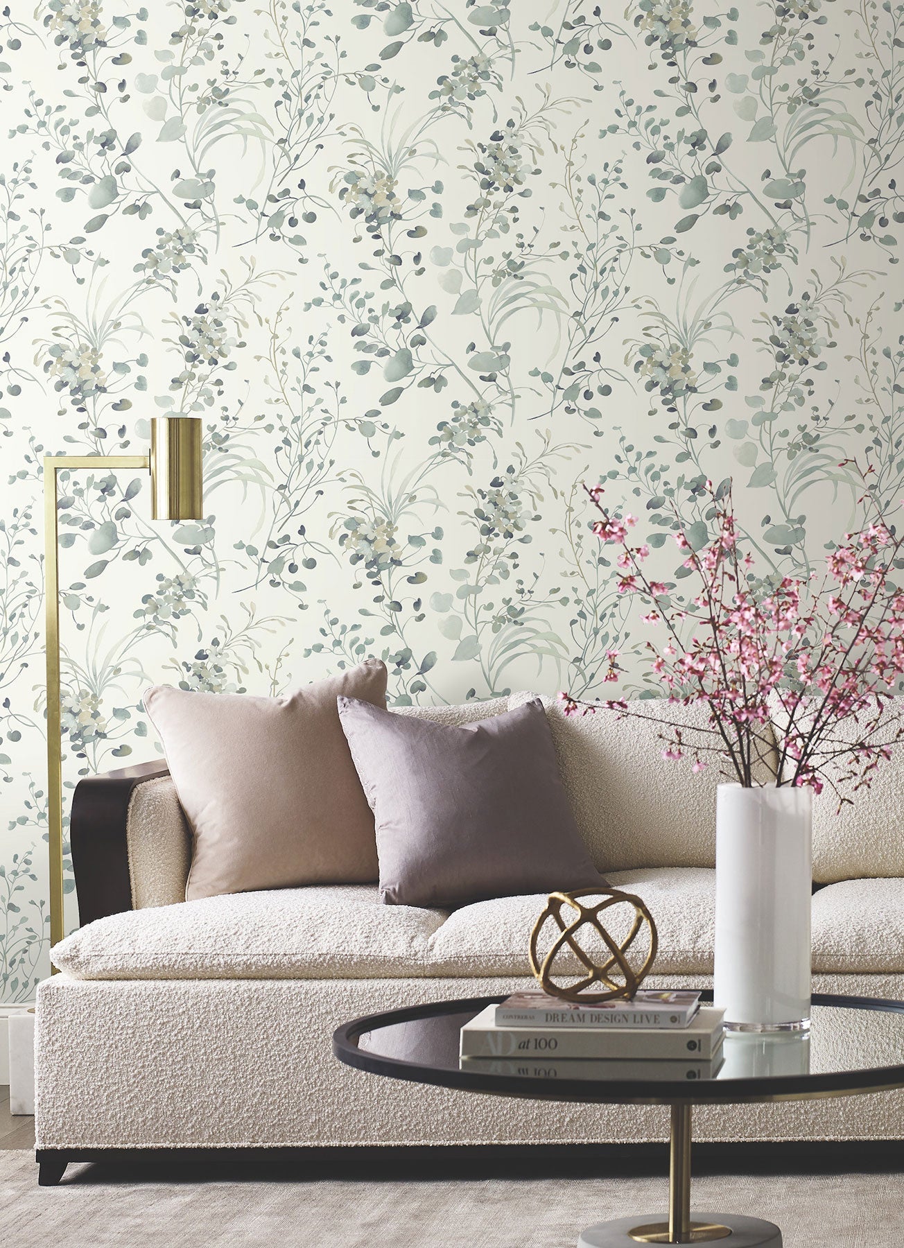 Candice Olson Spring Whispers Moss Decadence Wallpaper by York Wallcoverings