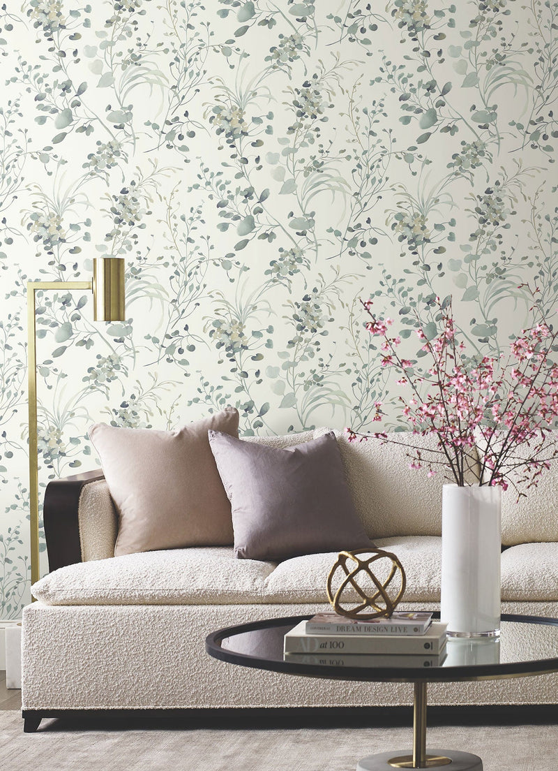 Candice Olson Spring Whispers Moss Decadence Wallpaper by York Wallcoverings
