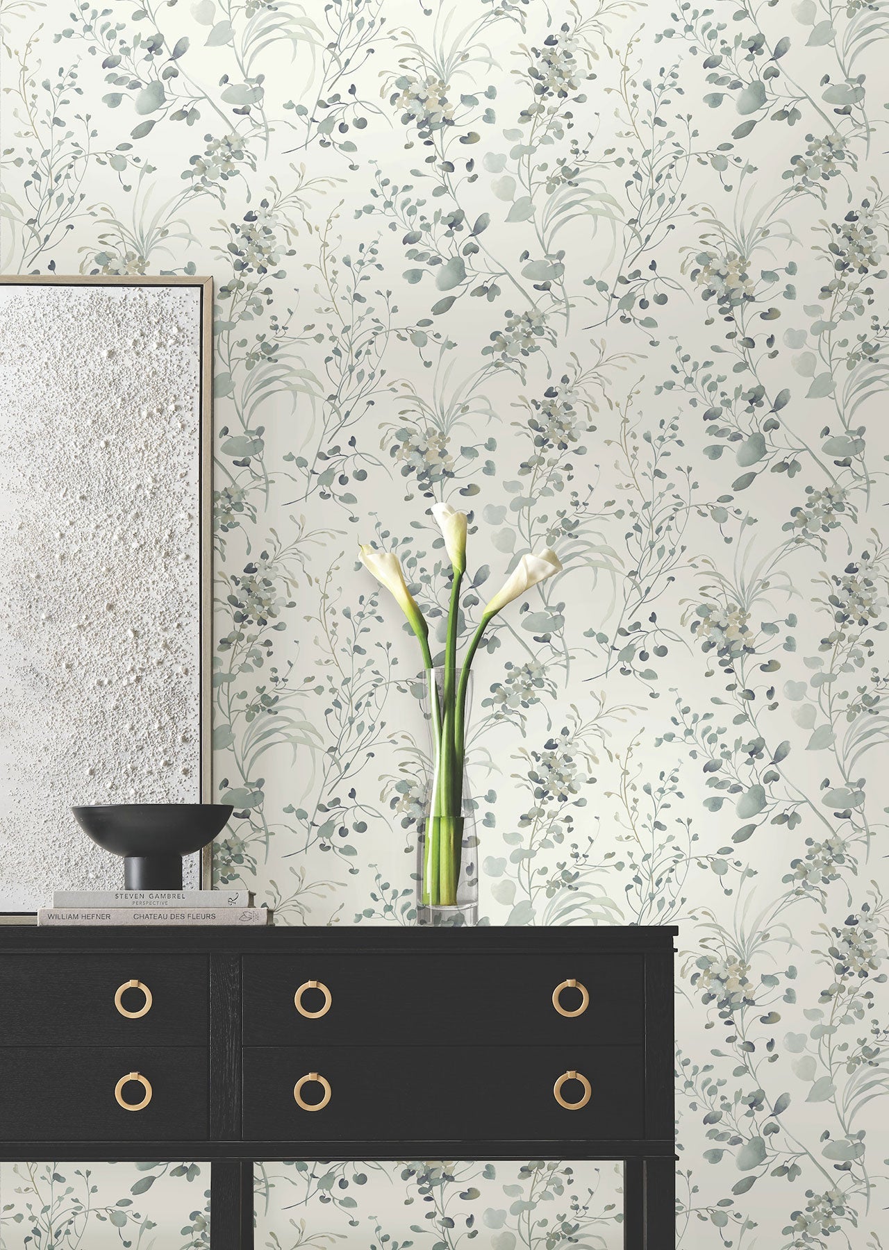 Candice Olson Spring Whispers Moss Decadence Wallpaper by York Wallcoverings
