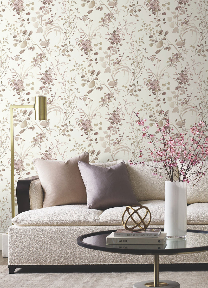 Candice Olson Spring Whispers Soft Blush Decadence Wallpaper by York Wallcoverings