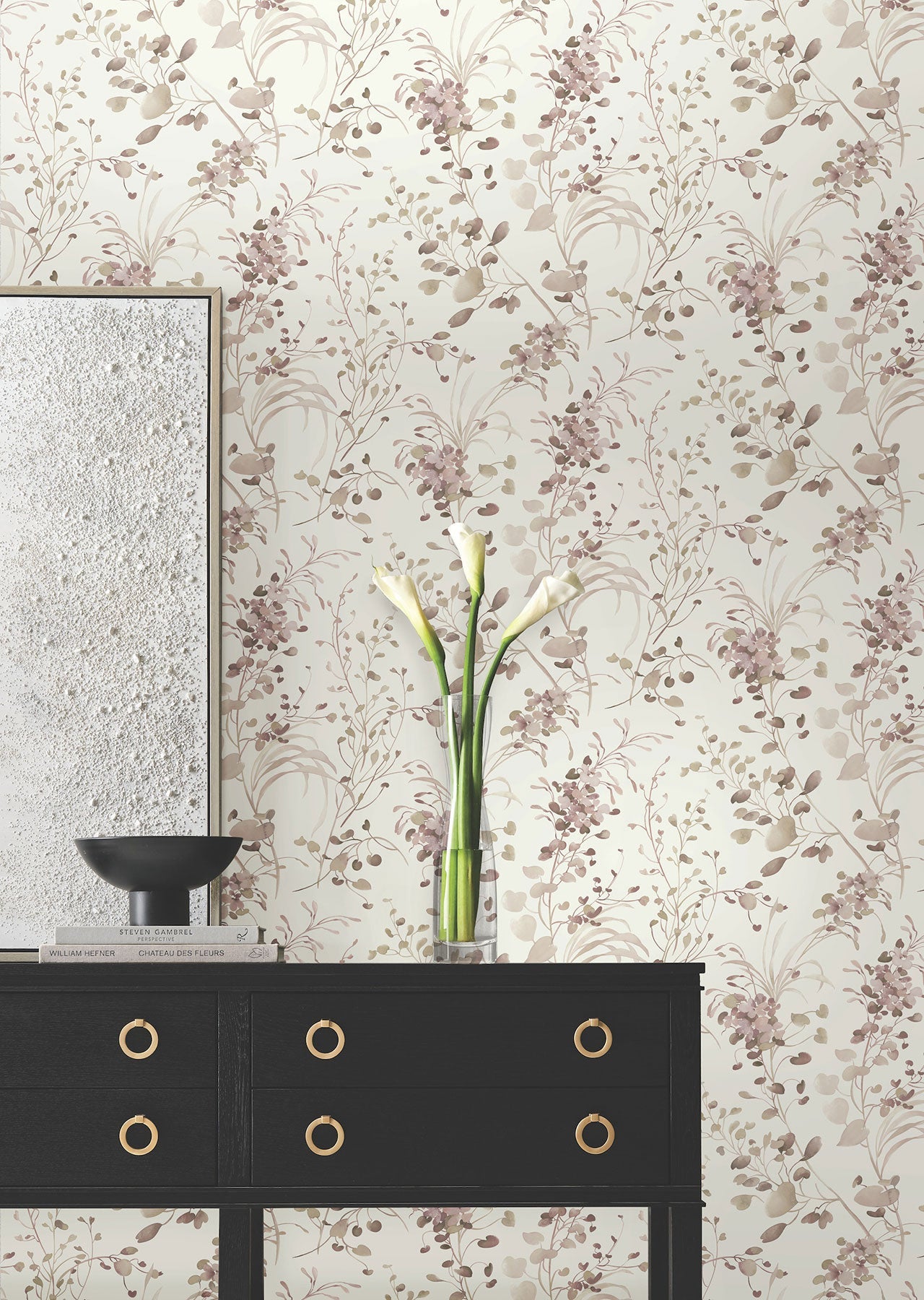 Candice Olson Spring Whispers Soft Blush Decadence Wallpaper by York Wallcoverings