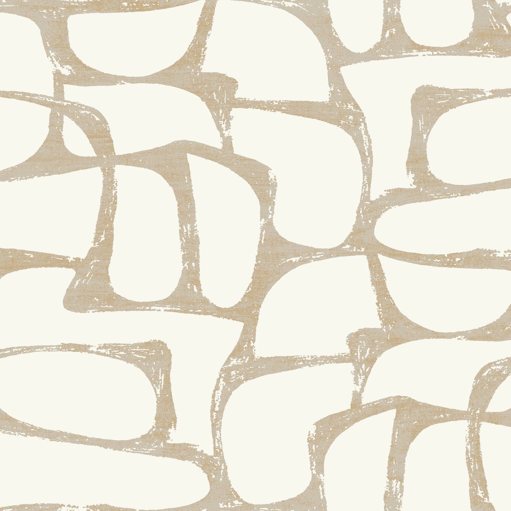 Candice Olson Craftsman Geometric White & Gold Decadence Wallpaper by York Wallcoverings