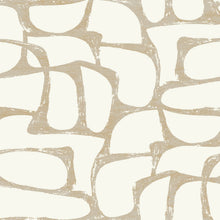 Candice Olson Craftsman Geometric White & Gold Decadence Wallpaper by York Wallcoverings