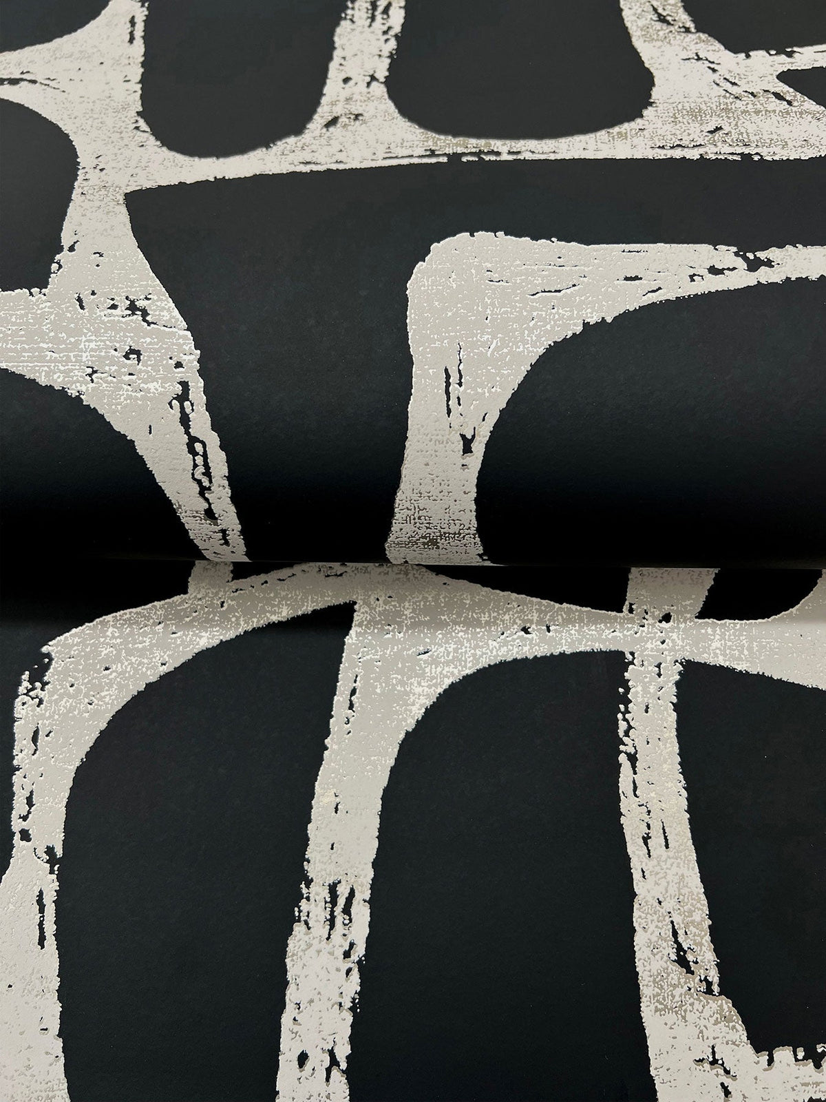 Candice Olson Craftsman Geometric Black Decadence Wallpaper by York Wallcoverings