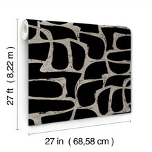 Candice Olson Craftsman Geometric Black Decadence Wallpaper by York Wallcoverings