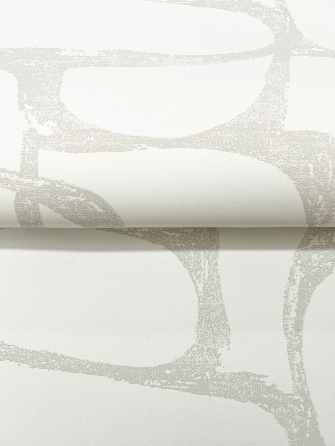 Candice Olson Craftsman Geometric White & Soft Grey Decadence Wallpaper by York Wallcoverings