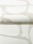 Candice Olson Craftsman Geometric White & Soft Grey Decadence Wallpaper by York Wallcoverings