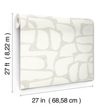 Candice Olson Craftsman Geometric White & Soft Grey Decadence Wallpaper by York Wallcoverings