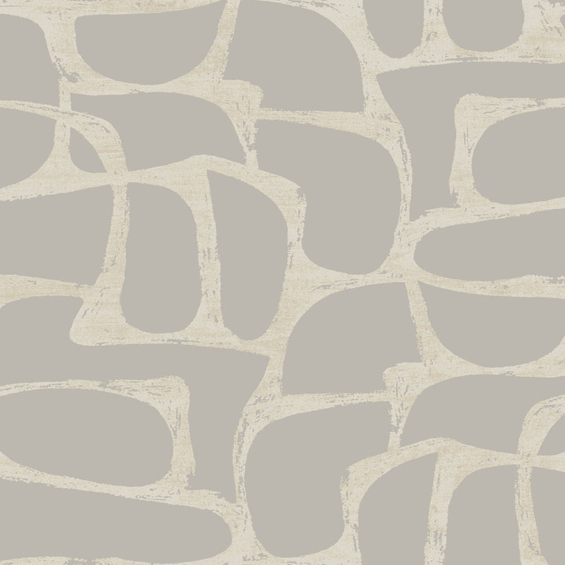 Candice Olson Craftsman Geometric Taupe Decadence Wallpaper by York Wallcoverings