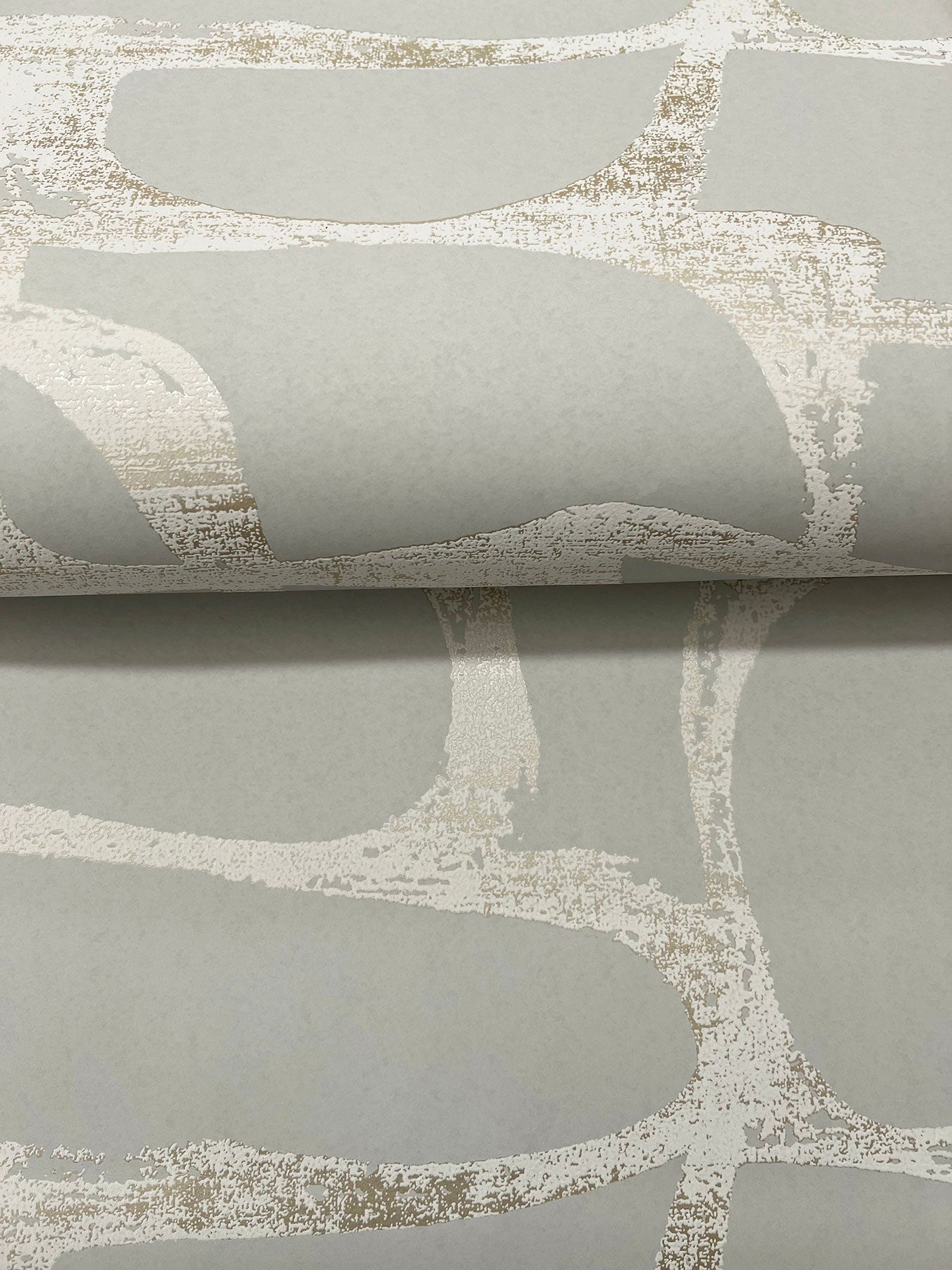 Candice Olson Craftsman Geometric Taupe Decadence Wallpaper by York Wallcoverings