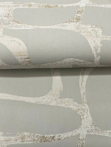 Candice Olson Craftsman Geometric Taupe Decadence Wallpaper by York Wallcoverings