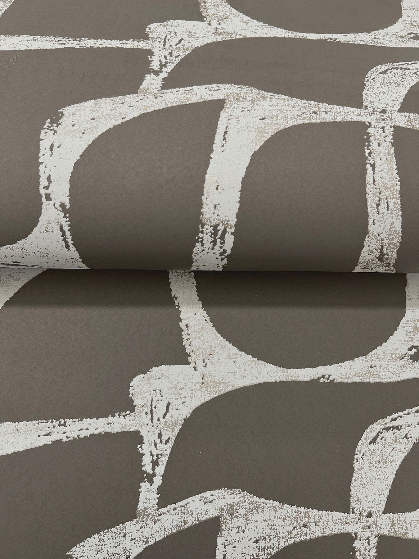 Candice Olson Craftsman Geometric Mocha Decadence Wallpaper by York Wallcoverings