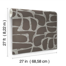Candice Olson Craftsman Geometric Mocha Decadence Wallpaper by York Wallcoverings