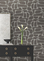 Candice Olson Craftsman Geometric Mocha Decadence Wallpaper by York Wallcoverings