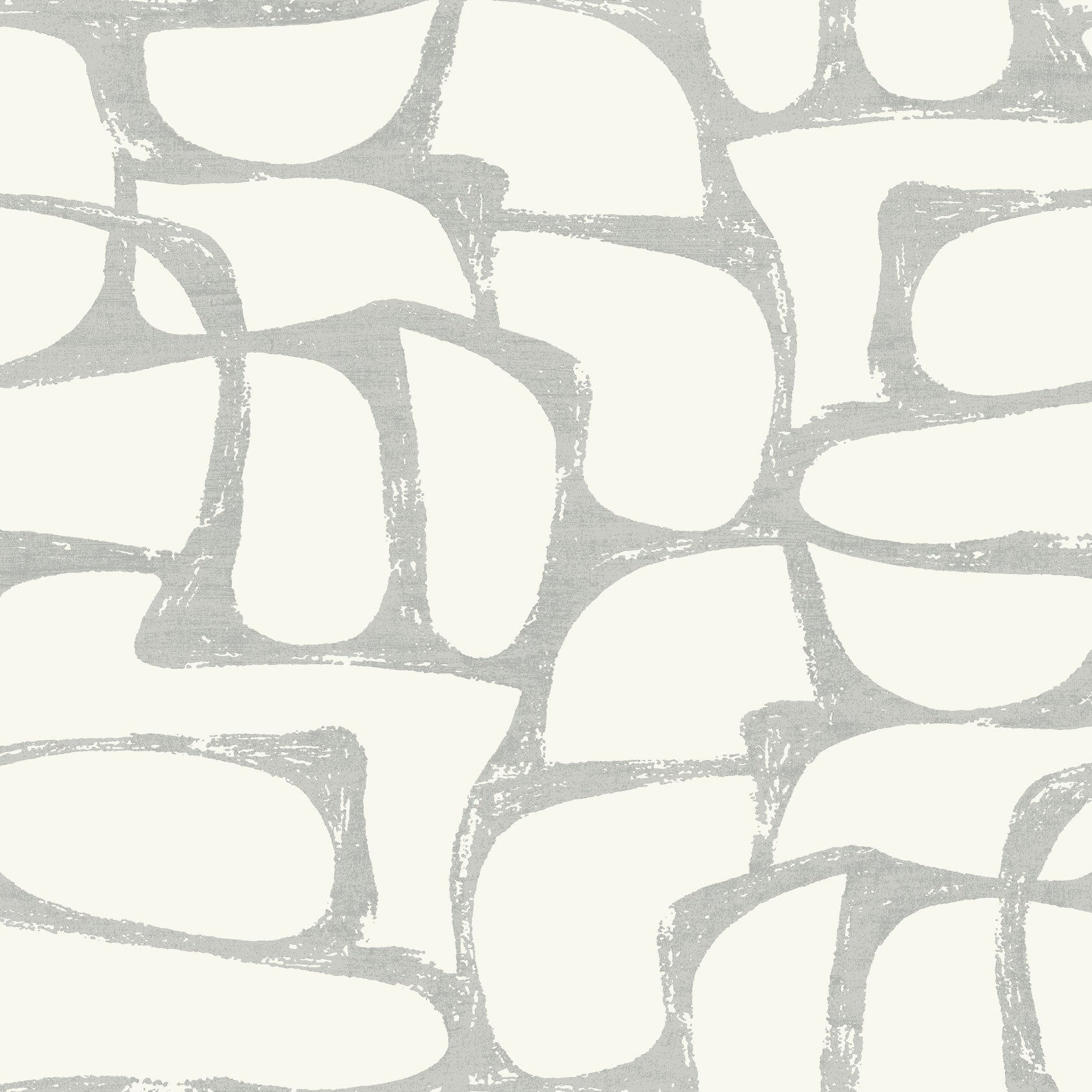 Candice Olson Craftsman Geometric White & Silver Decadence Wallpaper by York Wallcoverings