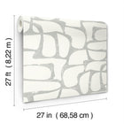 Candice Olson Craftsman Geometric White & Silver Decadence Wallpaper by York Wallcoverings