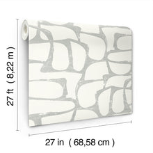 Candice Olson Craftsman Geometric White & Silver Decadence Wallpaper by York Wallcoverings