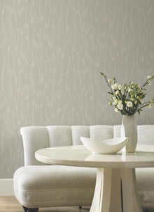 Candice Olson Flowing Dark Taupe Decadence Wallpaper by York Wallcoverings
