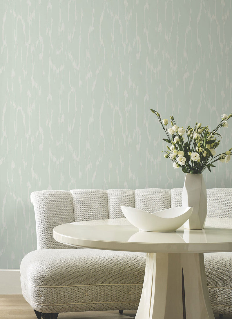 Candice Olson Flowing Ether Blue Decadence Wallpaper by York Wallcoverings