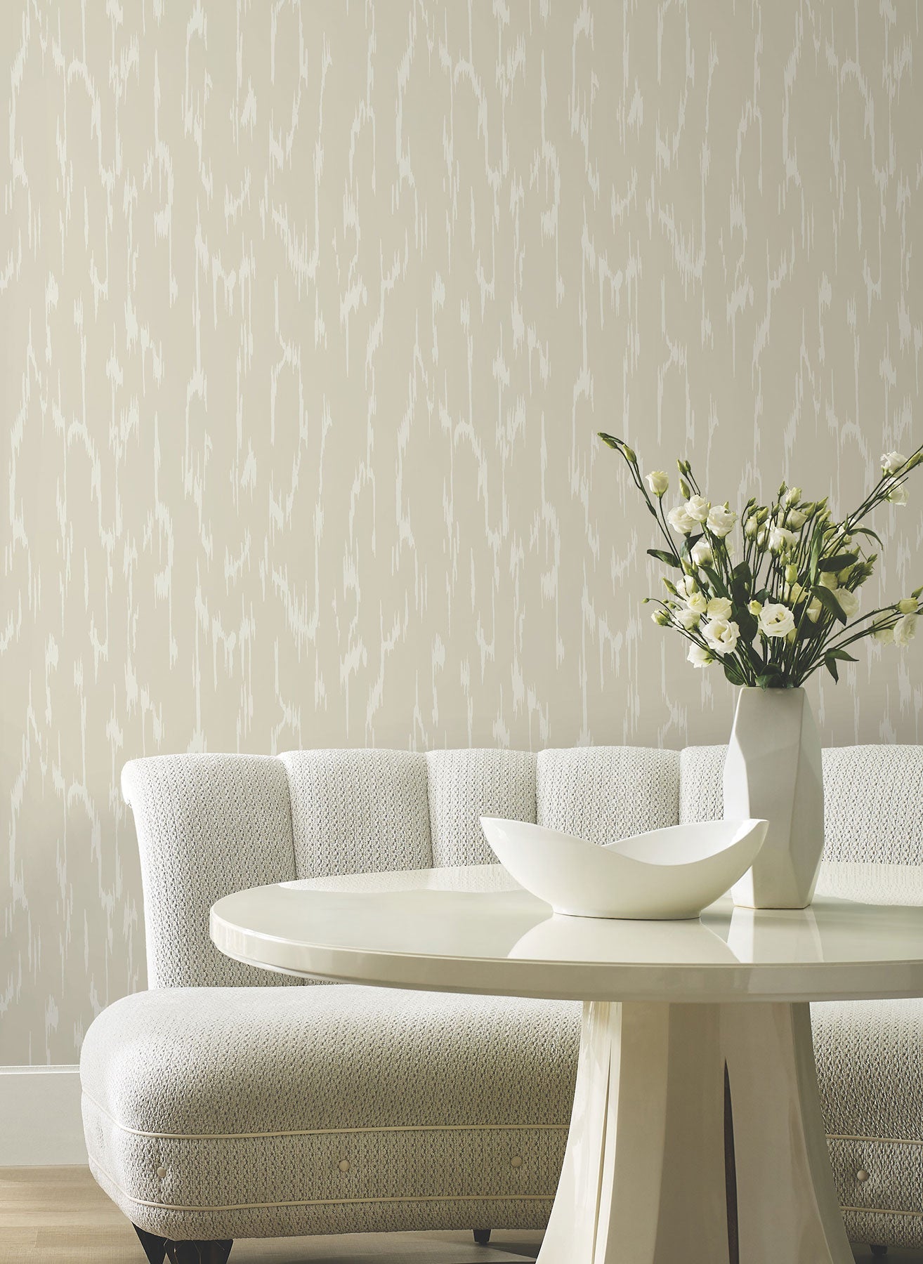 Candice Olson Flowing Taupe Decadence Wallpaper by York Wallcoverings
