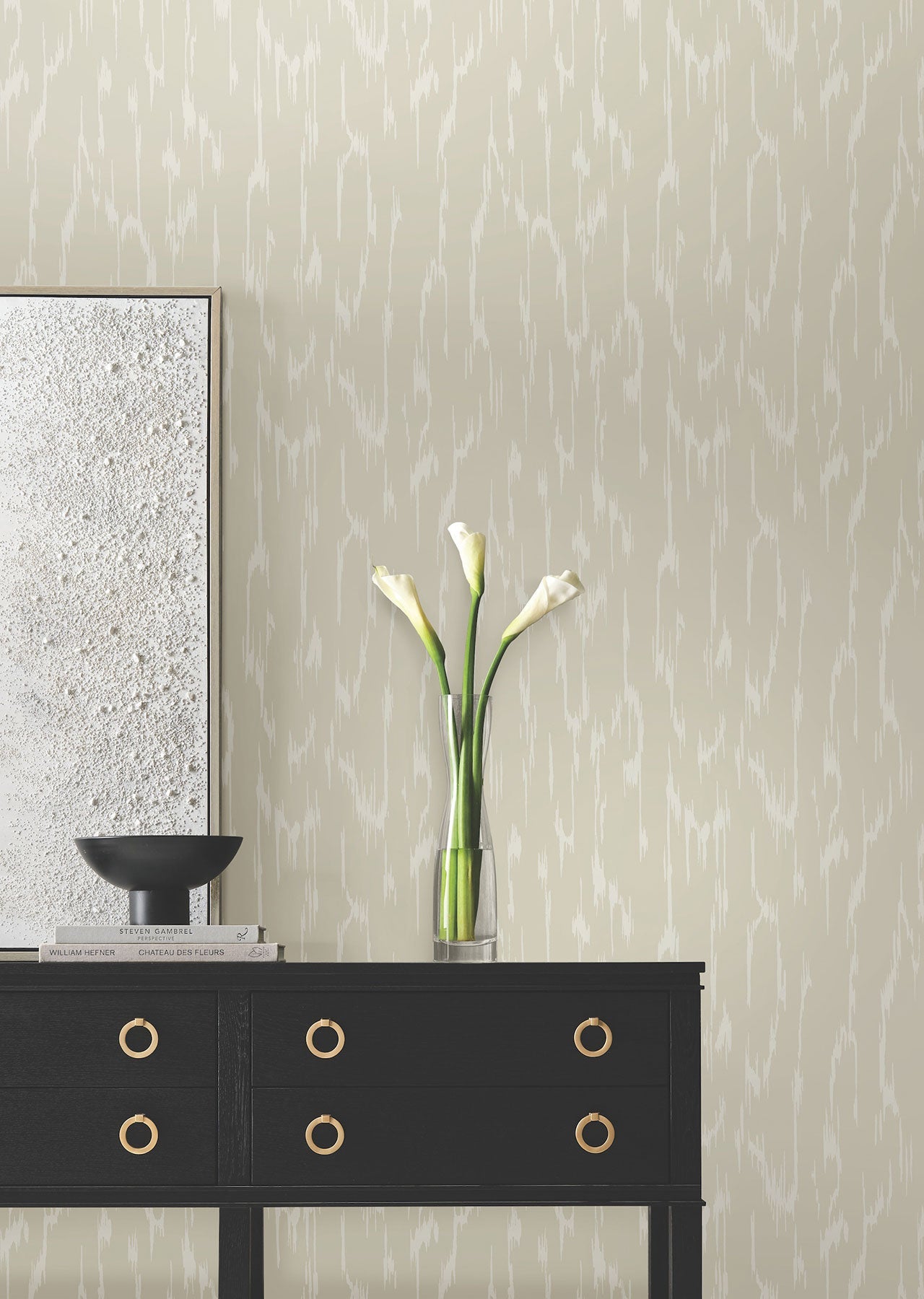 Candice Olson Flowing Taupe Decadence Wallpaper by York Wallcoverings