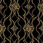 Candice Olson Pirouette Black & Gold Decadence Wallpaper by York Wallcoverings