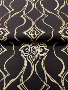 Candice Olson Pirouette Black & Gold Decadence Wallpaper by York Wallcoverings