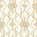 Candice Olson Pirouette White & Gold Decadence Wallpaper by York Wallcoverings
