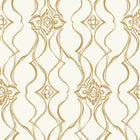 Candice Olson Pirouette White & Gold Decadence Wallpaper by York Wallcoverings