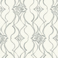 Candice Olson Pirouette White & Silver Decadence Wallpaper by York Wallcoverings