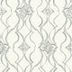 Candice Olson Pirouette White & Silver Decadence Wallpaper by York Wallcoverings