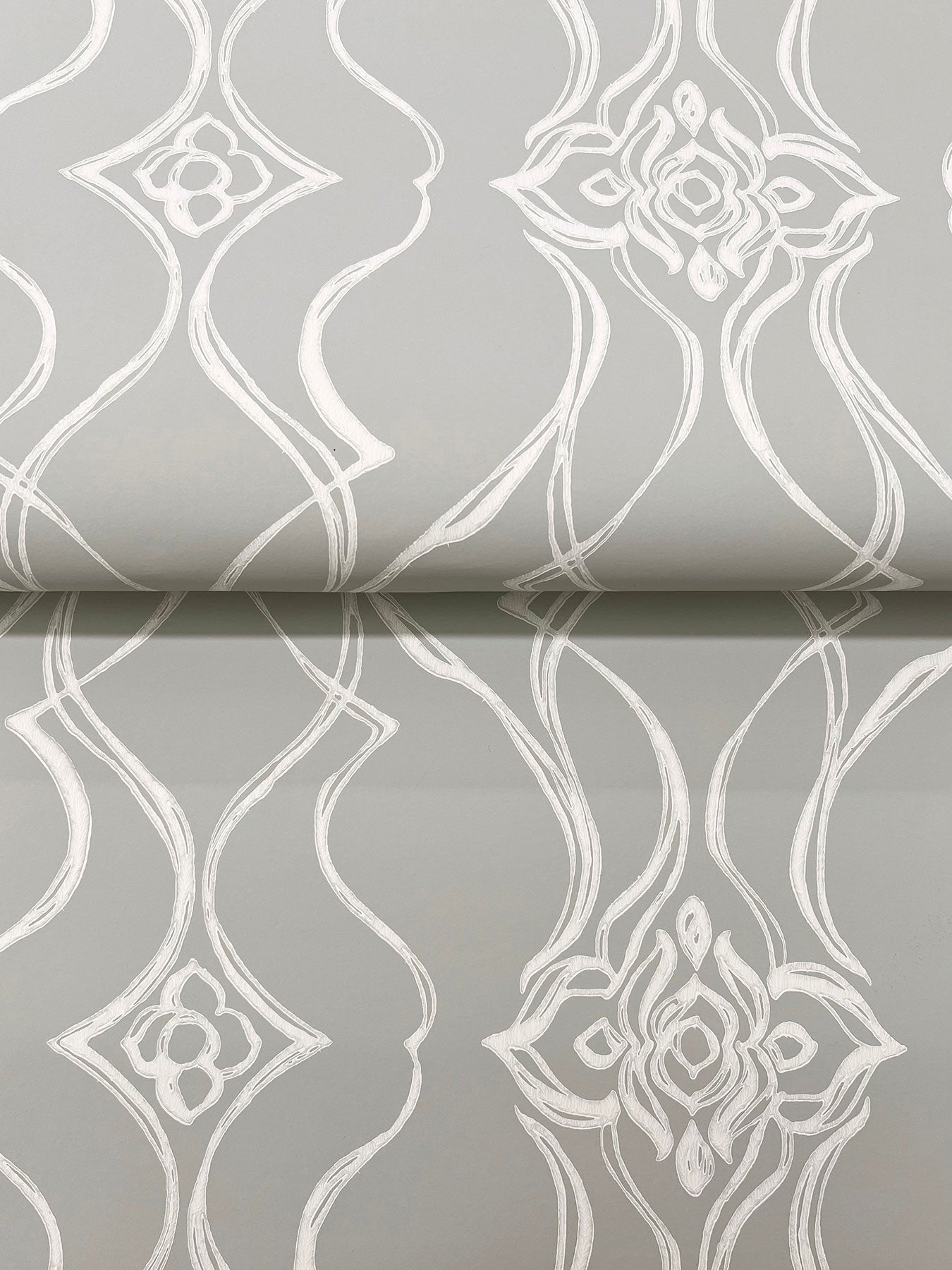 Candice Olson Pirouette Grey Decadence Wallpaper by York Wallcoverings