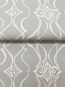 Candice Olson Pirouette Grey Decadence Wallpaper by York Wallcoverings