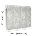 Candice Olson Pirouette Grey Decadence Wallpaper by York Wallcoverings