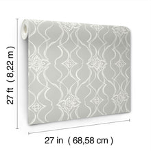 Candice Olson Pirouette Grey Decadence Wallpaper by York Wallcoverings