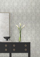 Candice Olson Pirouette Grey Decadence Wallpaper by York Wallcoverings
