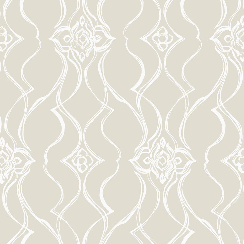 Candice Olson Pirouette Beige Decadence Wallpaper by York Wallcoverings