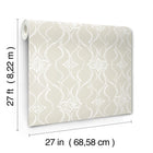 Candice Olson Pirouette Beige Decadence Wallpaper by York Wallcoverings