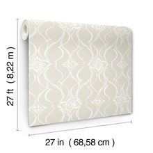 Candice Olson Pirouette Beige Decadence Wallpaper by York Wallcoverings