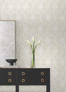 Candice Olson Pirouette Beige Decadence Wallpaper by York Wallcoverings