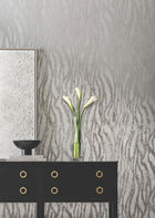 Candice Olson Zebra Chic Silver Decadence Wallpaper by York Wallcoverings