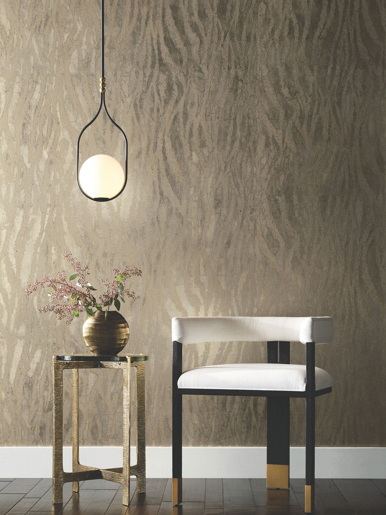 Candice Olson Zebra Chic Glint Decadence Wallpaper by York Wallcoverings