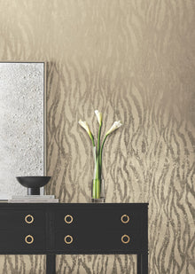 Candice Olson Zebra Chic Glint Decadence Wallpaper by York Wallcoverings
