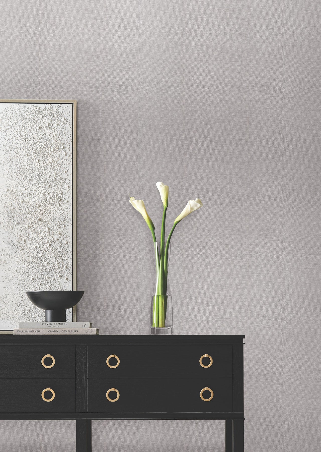Candice Olson Woven Glimmer Silver Decadence Wallpaper by York Wallcoverings