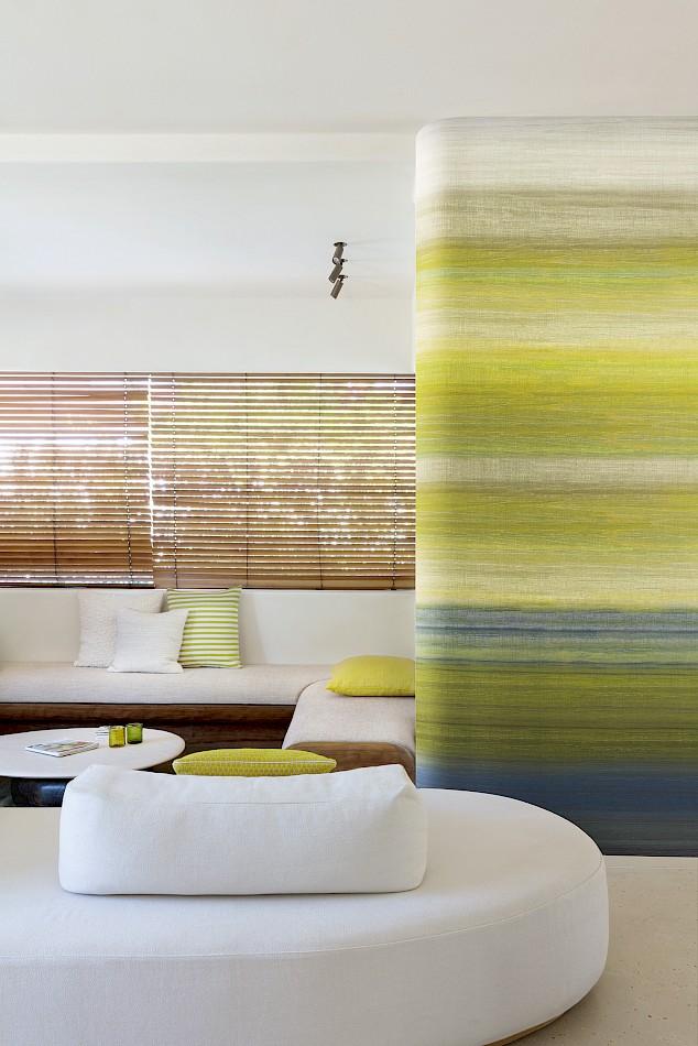 DGRIC206 Chanderi Lime Mural by Masureel