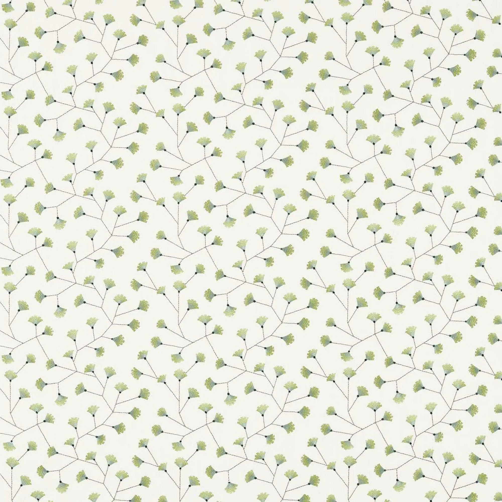 DSCA235886 Curios Gingko Trail Winter Rocket Fabric by Sanderson