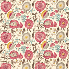 DSOH225357 Curios Peas & Pods Cherry/Linen Fabric by Sanderson