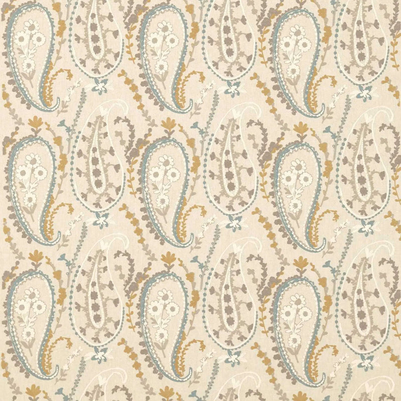 DSOH235246 Curios Jamila Wedgewood/Linen Fabric by Sanderson