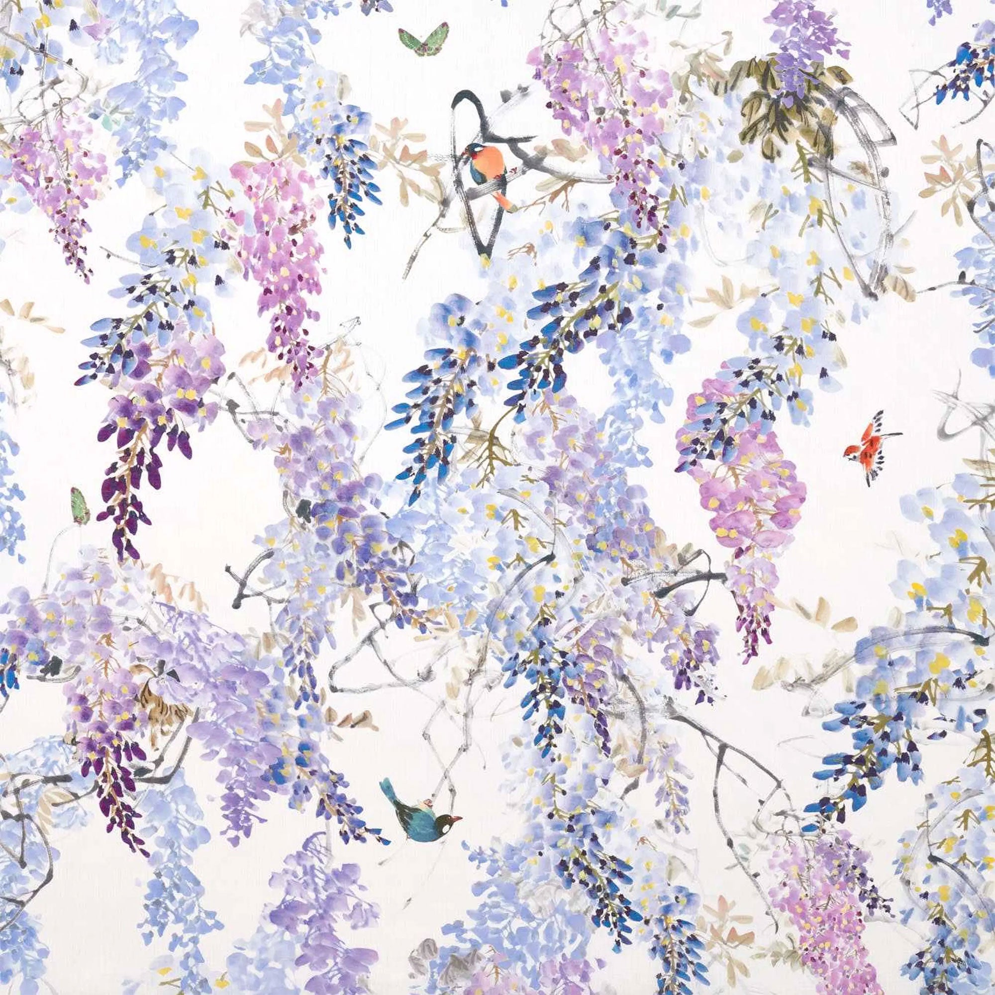 DWAP226286 Curios Wisteria Falls Amethyst Fabric by Sanderson